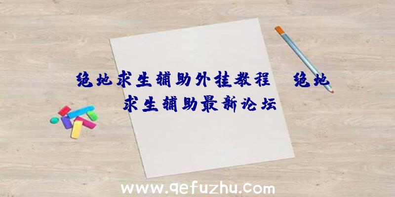 「绝地求生辅助外挂教程」|绝地求生辅助最新论坛